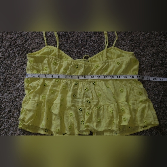 American Eagle Outfitters| Eyelet Tie Front Floral Camisole - Picture 5 of 7